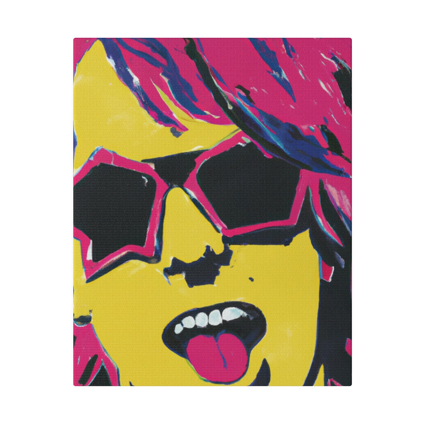 2536W - Rockstar Painting Print | Face | Abstract | Poster | Home Decor | Wall Art | Music Art | Canvas