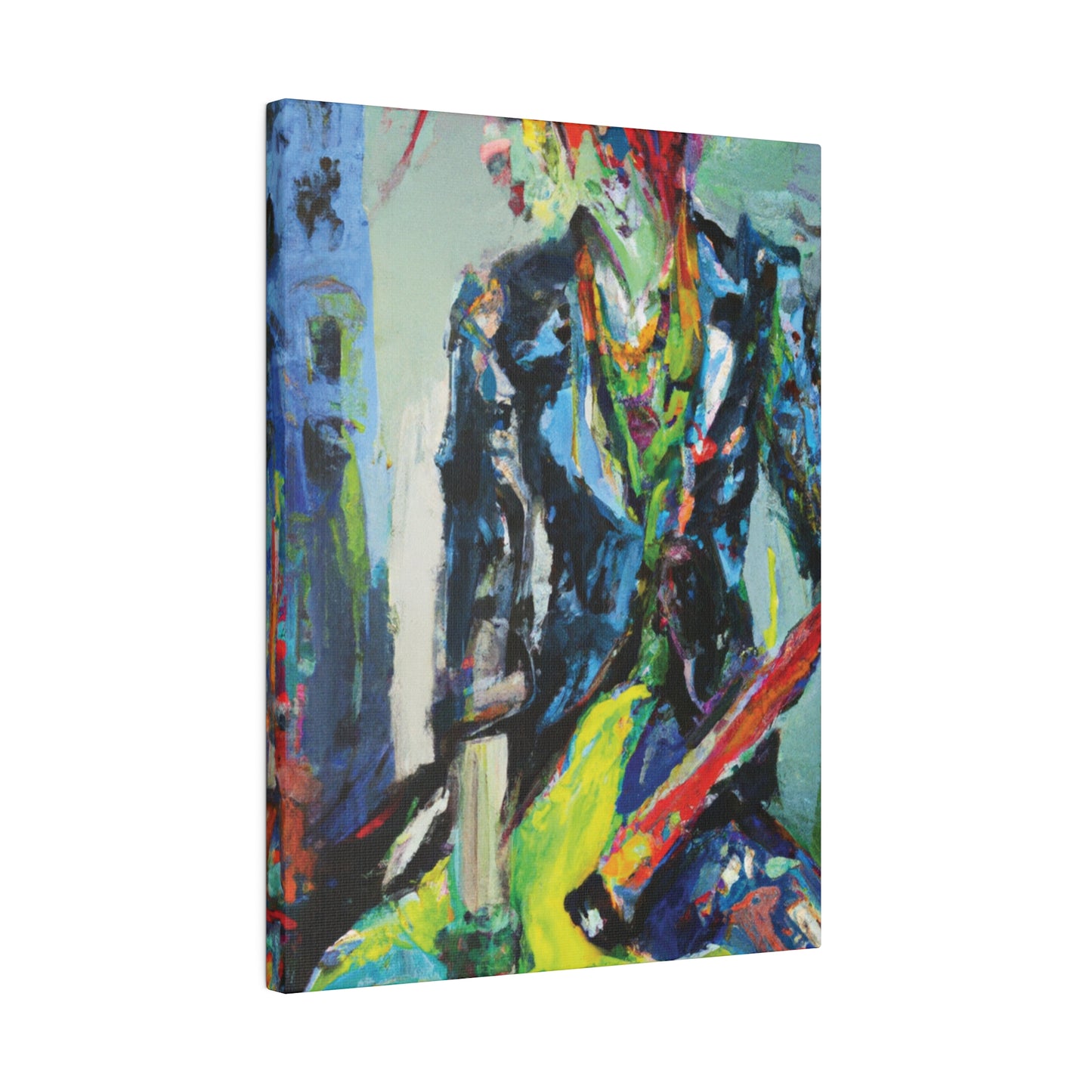 5111Y - Rockstar Oil Painting Style Print | Poster | Home Decor | Wall Art | Music Art | Canvas