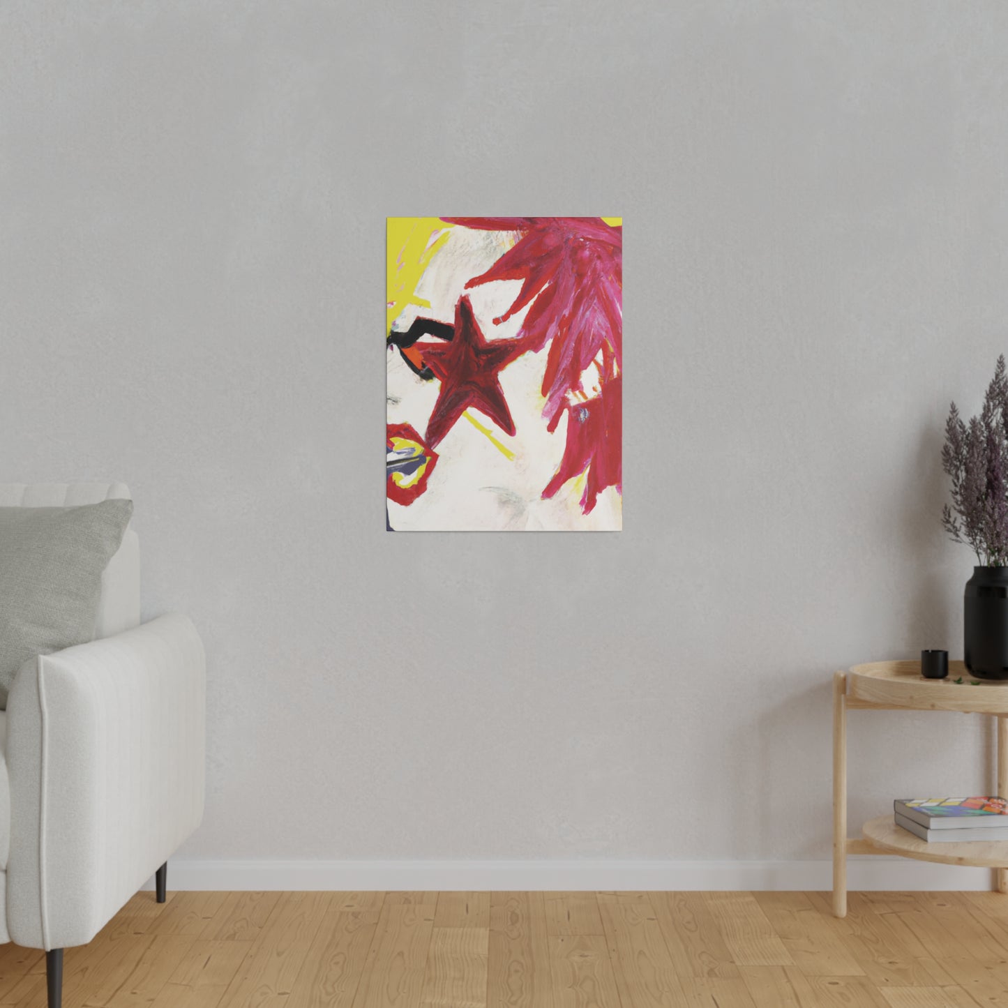 5967Z - Rockstar Painting Print | Face | Abstract | Poster | Home Decor | Wall Art | Music Art | Canvas