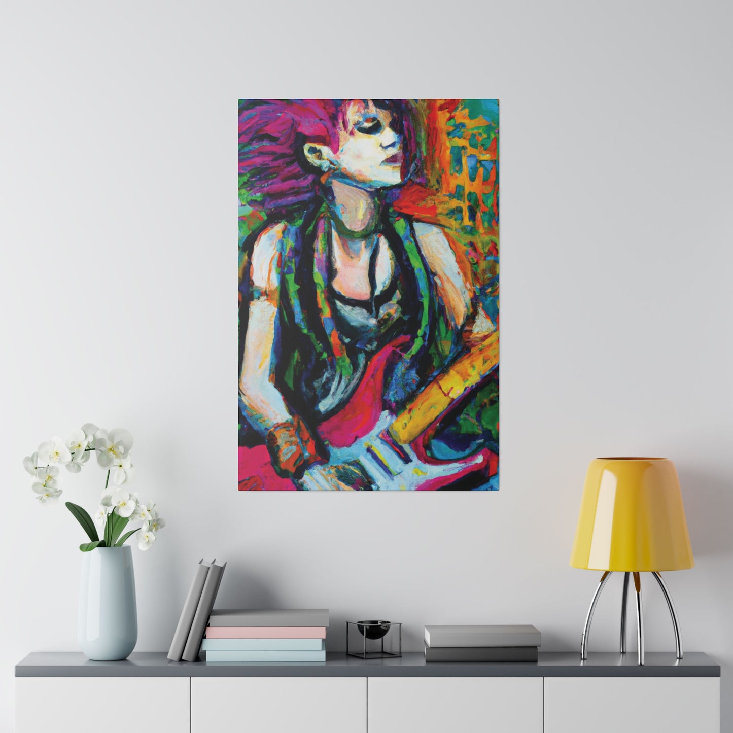 9572N - Rockstar Oil Painting Style Print | Poster | Home Decor | Wall Art | Music Art | Canvas