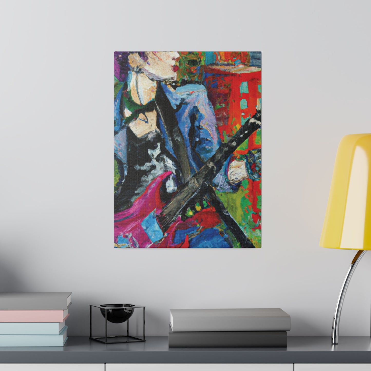 9194H - Rockstar Oil Painting Style Print | Poster | Home Decor | Wall Art | Music Art | Canvas