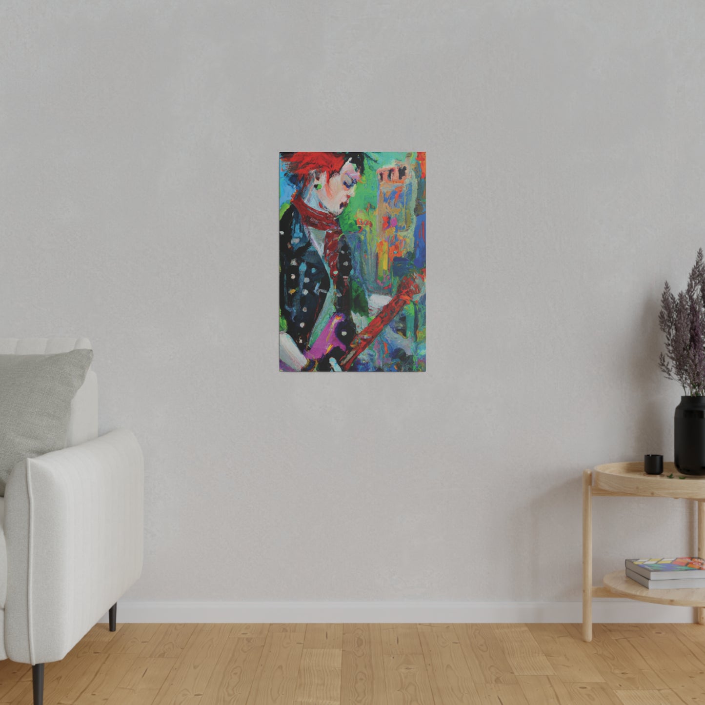 9721W - Rockstar Oil Painting Style Print | Poster | Home Decor | Wall Art | Music Art | Canvas