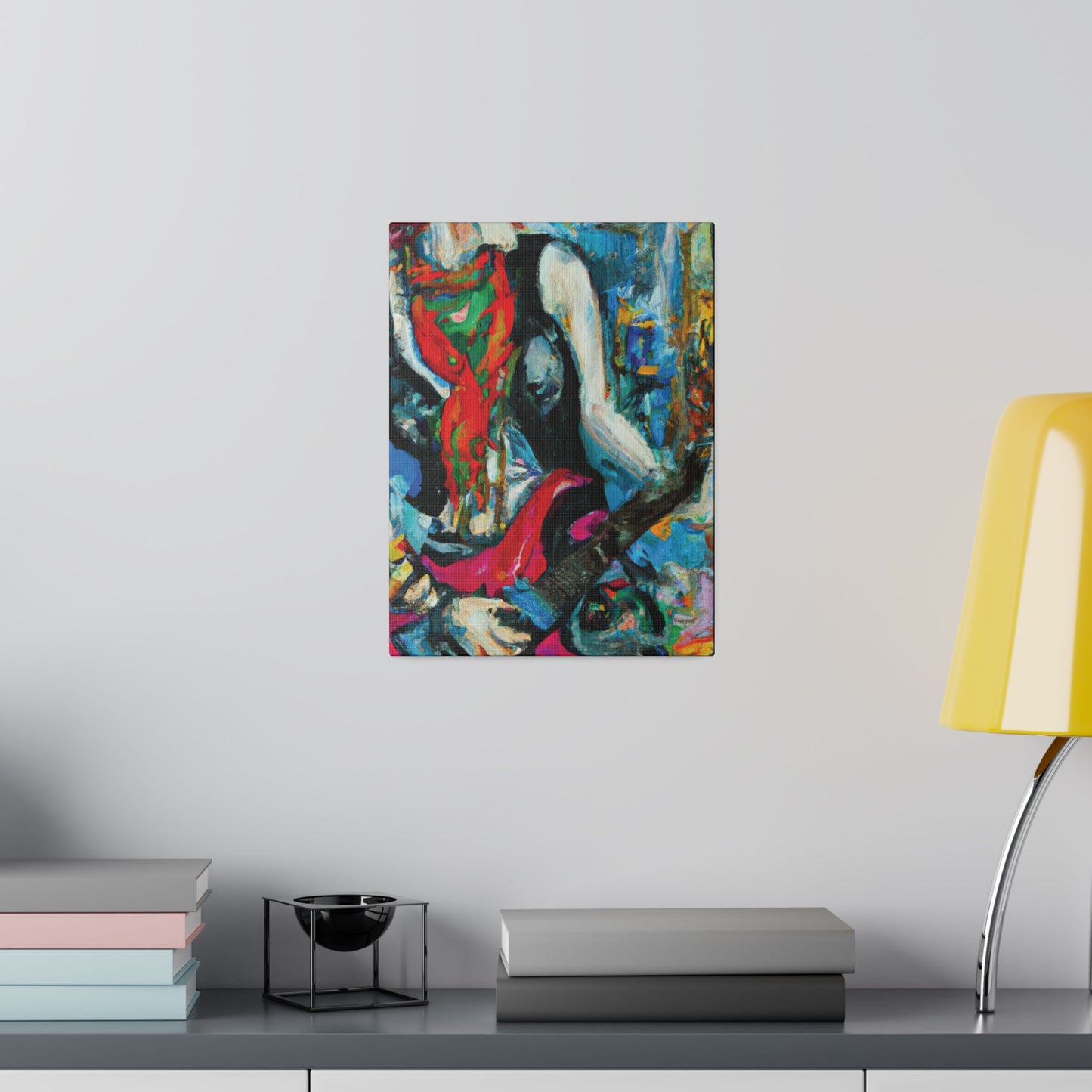 8722E - Rockstar Oil Painting Style Print | Poster | Home Decor | Wall Art | Music Art | Canvas