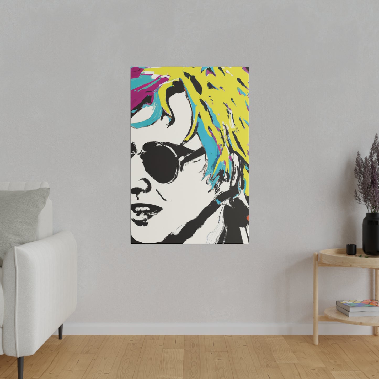 3921R - Rockstar Painting Print | Face | Abstract | Poster | Home Decor | Wall Art | Music Art | Canvas