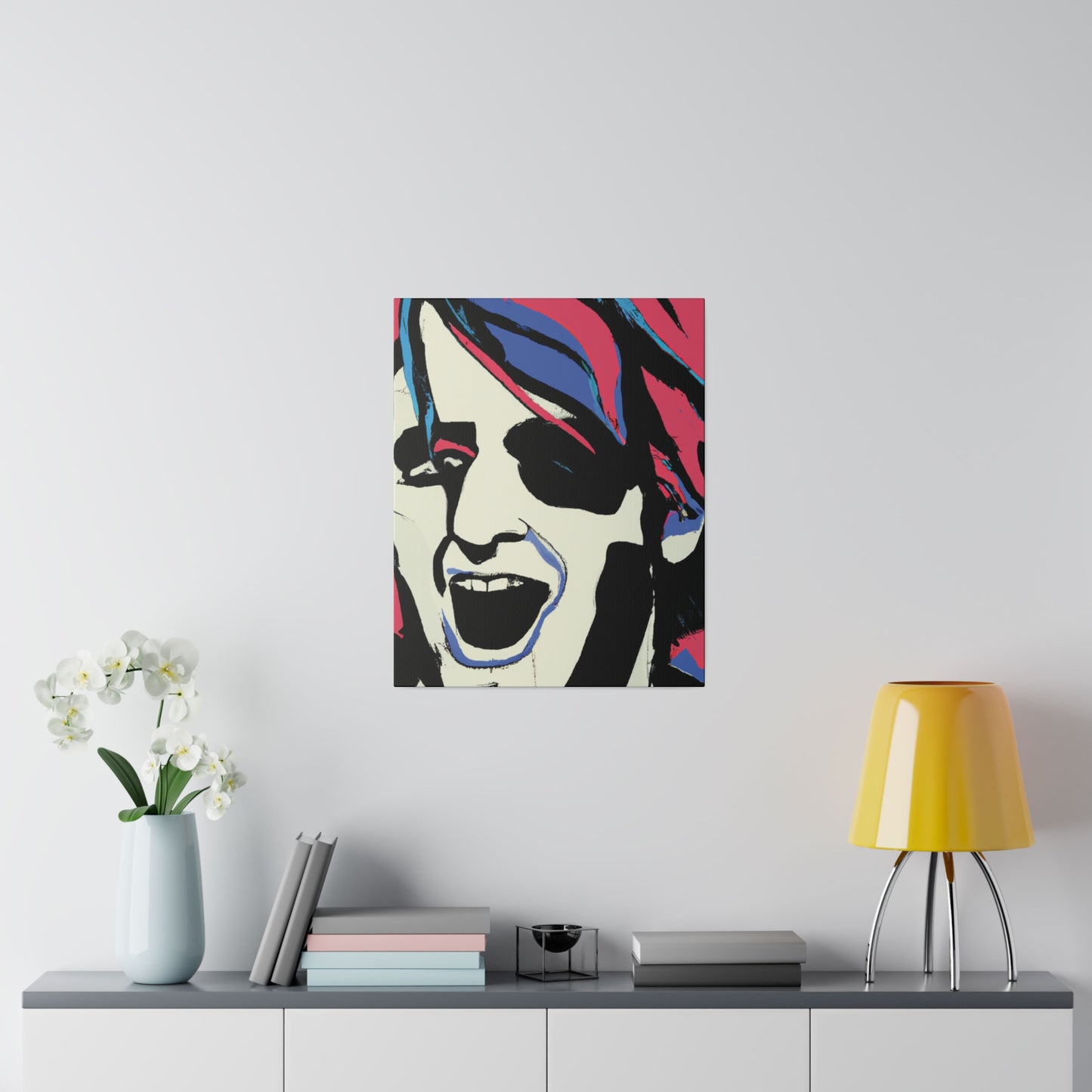 4318K - Rockstar Painting Print | Face | Abstract | Poster | Home Decor | Wall Art | Music Art | Canvas