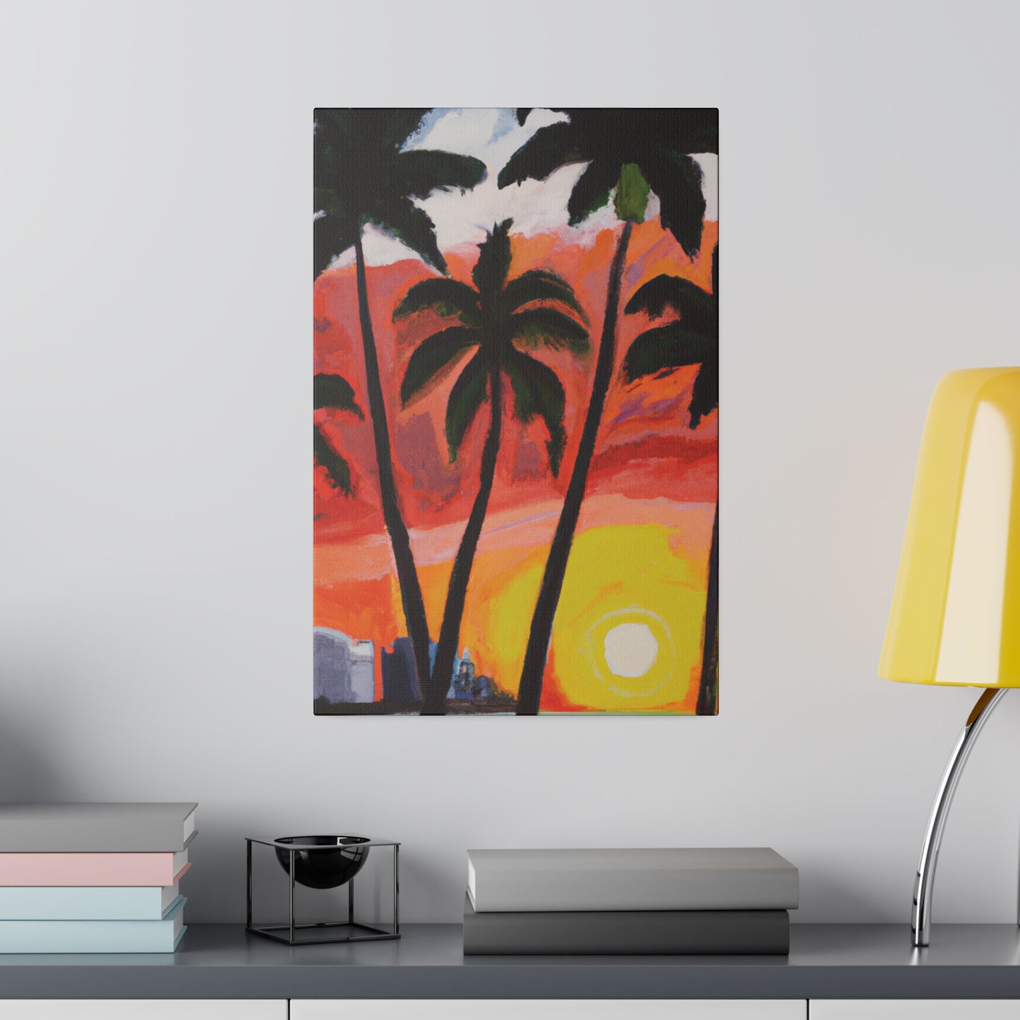 3556V - Miami Beach Sunset Painting Print | Miami | Beach | Sunset | Poster | Home Decor | Wall Art | Canvas