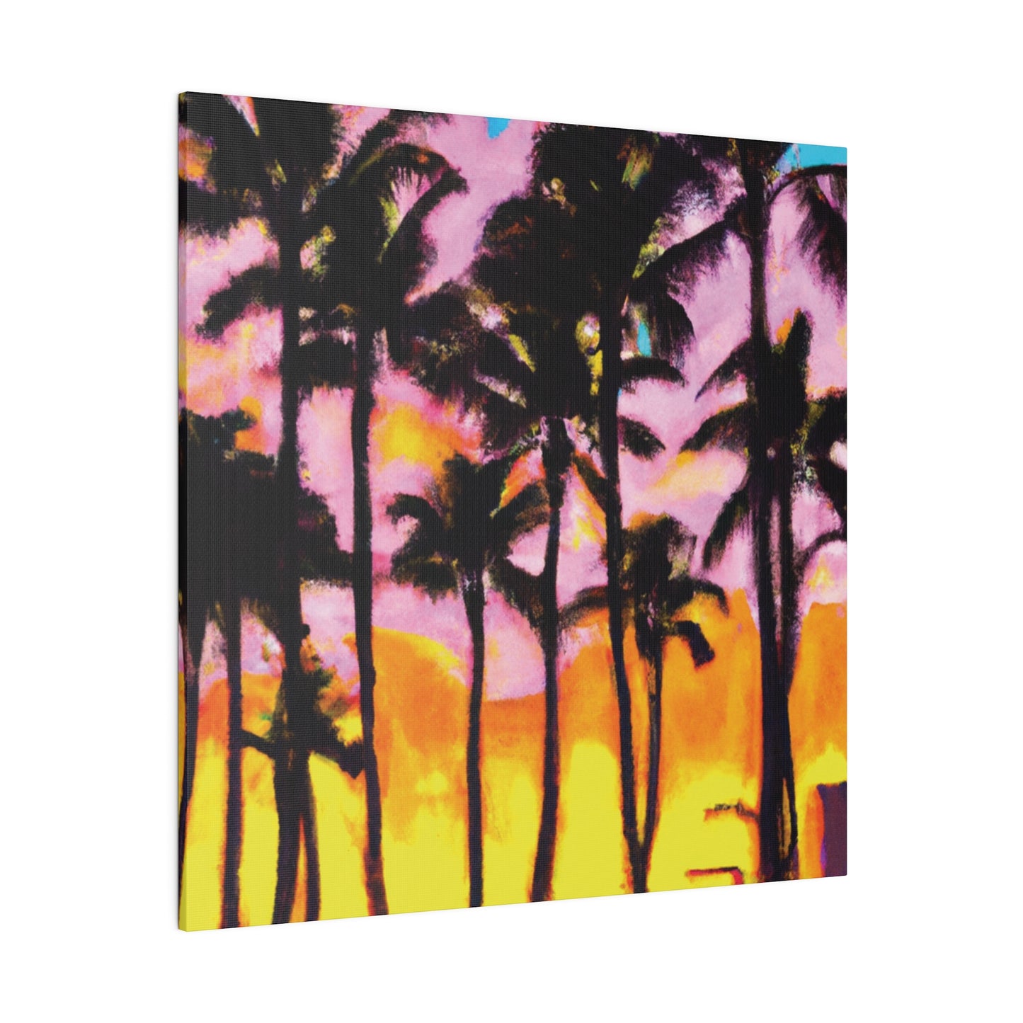 6202Q - Miami Beach Sunset Painting Print | Miami | Beach | Sunset | Poster | Home Decor | Wall Art | Canvas