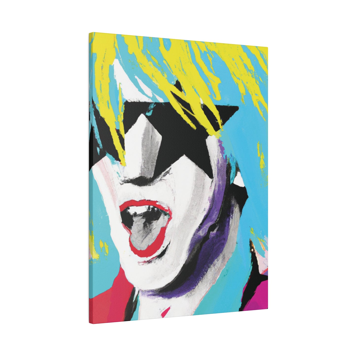 8736P - Rockstar Painting Print | Face | Abstract | Poster | Home Decor | Wall Art | Music Art | Canvas