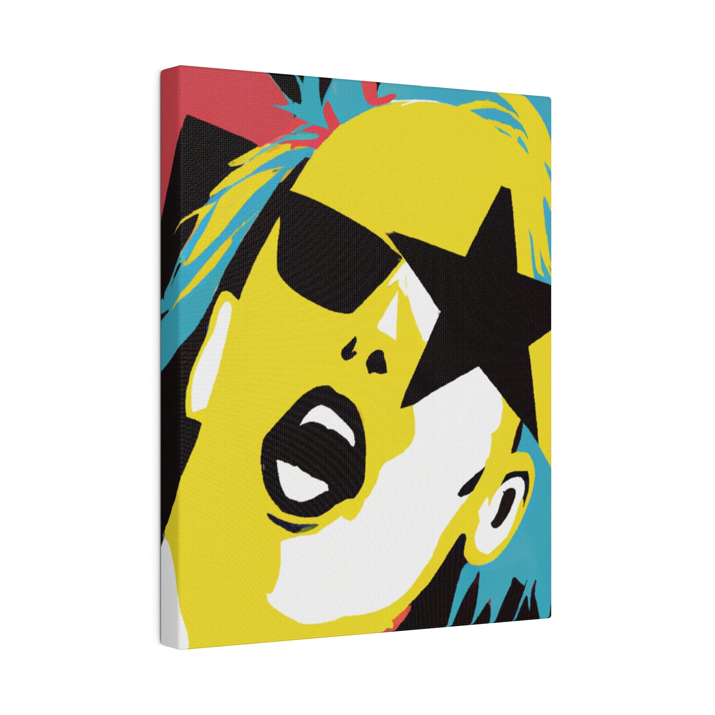 3688R - Rockstar Painting Print | Face | Abstract | Poster | Home Decor | Wall Art | Music Art | Canvas