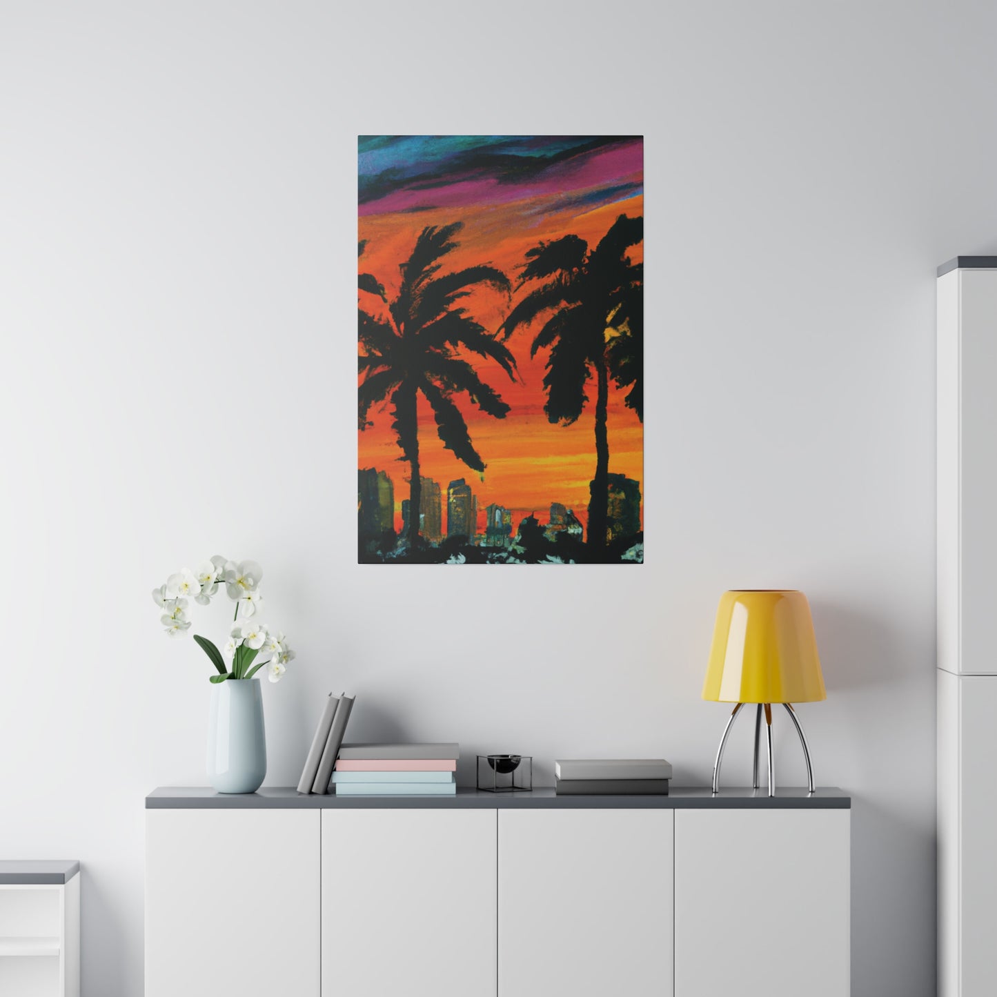 3294V - Miami Beach Sunset Painting Print | Miami | Beach | Sunset | Poster | Home Decor | Wall Art | Canvas