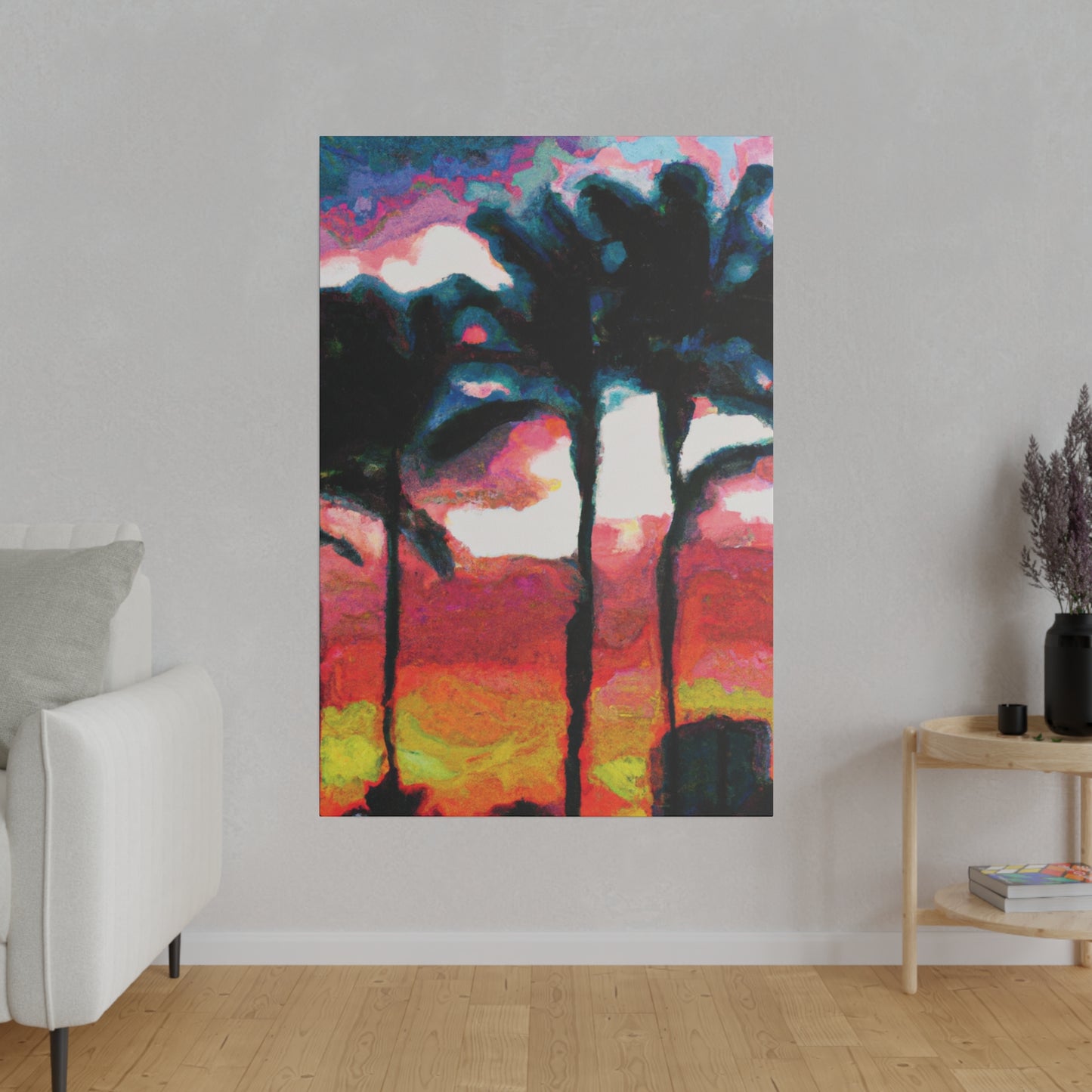 9677K - Miami Beach Sunset Painting Print | Miami | Beach | Sunset | Poster | Home Decor | Wall Art | Canvas