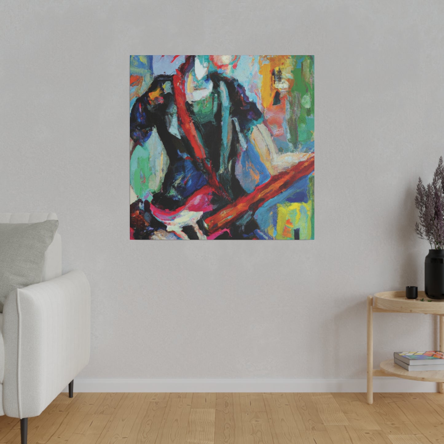 7837X - Rockstar Oil Painting Style Print | Poster | Home Decor | Wall Art | Music Art | Canvas