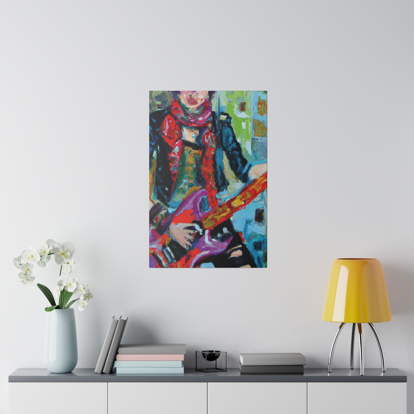 4286K - Rockstar Oil Painting Style Print | Poster | Home Decor | Wall Art | Music Art | Canvas