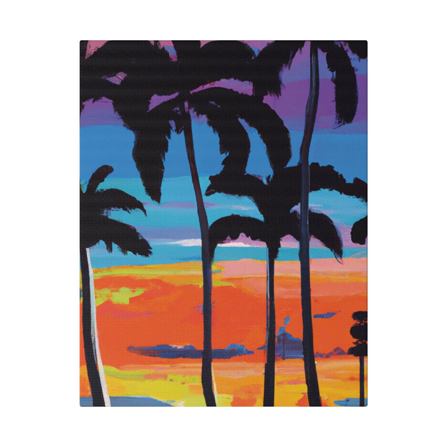 7891V - Miami Beach Sunset Painting Print | Miami | Beach | Sunset | Poster | Home Decor | Wall Art | Canvas