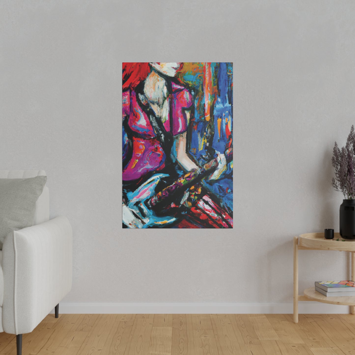 7166C - Rockstar Oil Painting Style Print | Poster | Home Decor | Wall Art | Music Art | Canvas