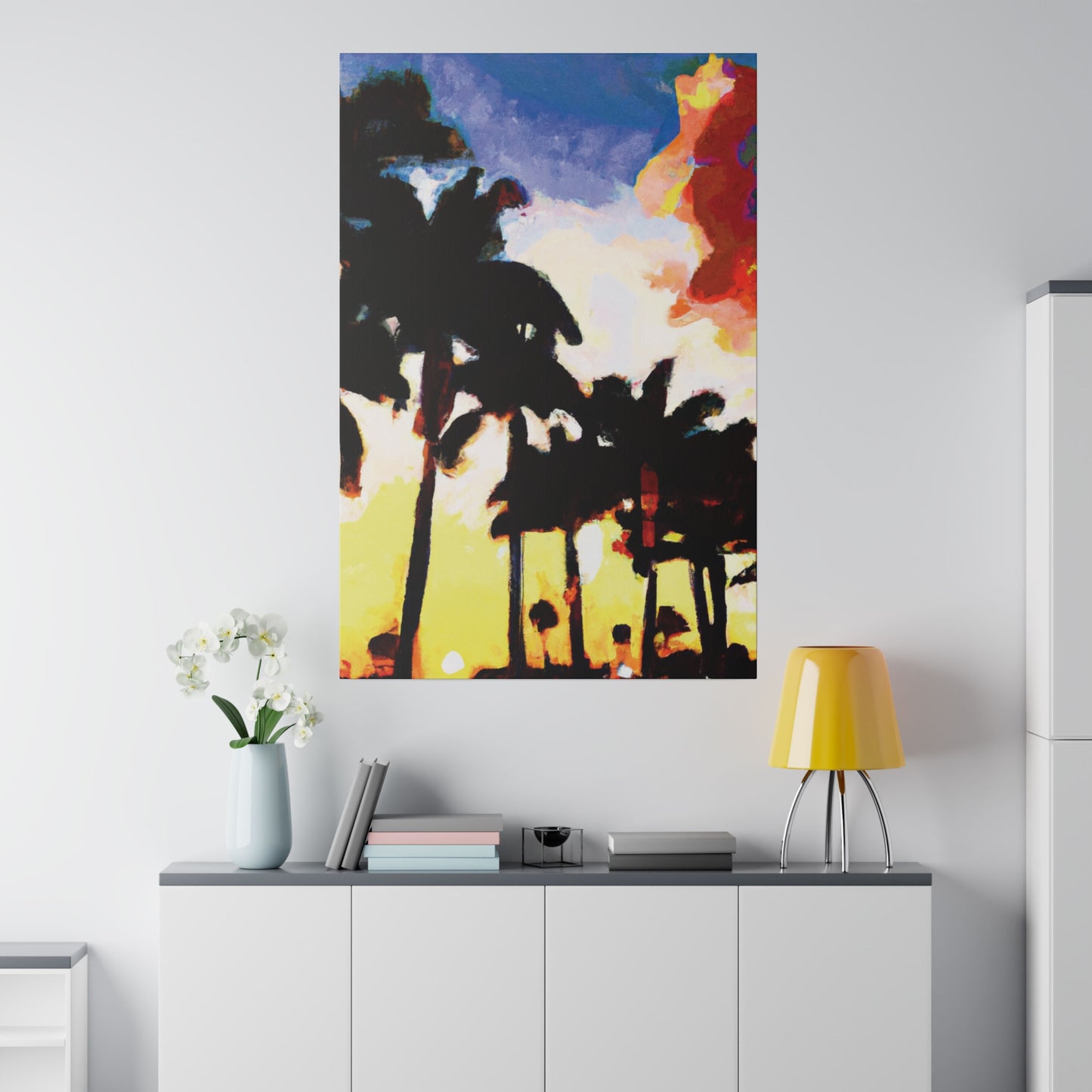 9127M - Miami Beach Sunset Painting Print | Miami | Beach | Sunset | Poster | Home Decor | Wall Art | Canvas
