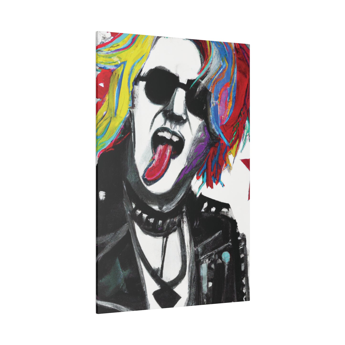 5679K - Rockstar Painting Print | Face | Abstract | Poster | Home Decor | Wall Art | Music Art | Canvas