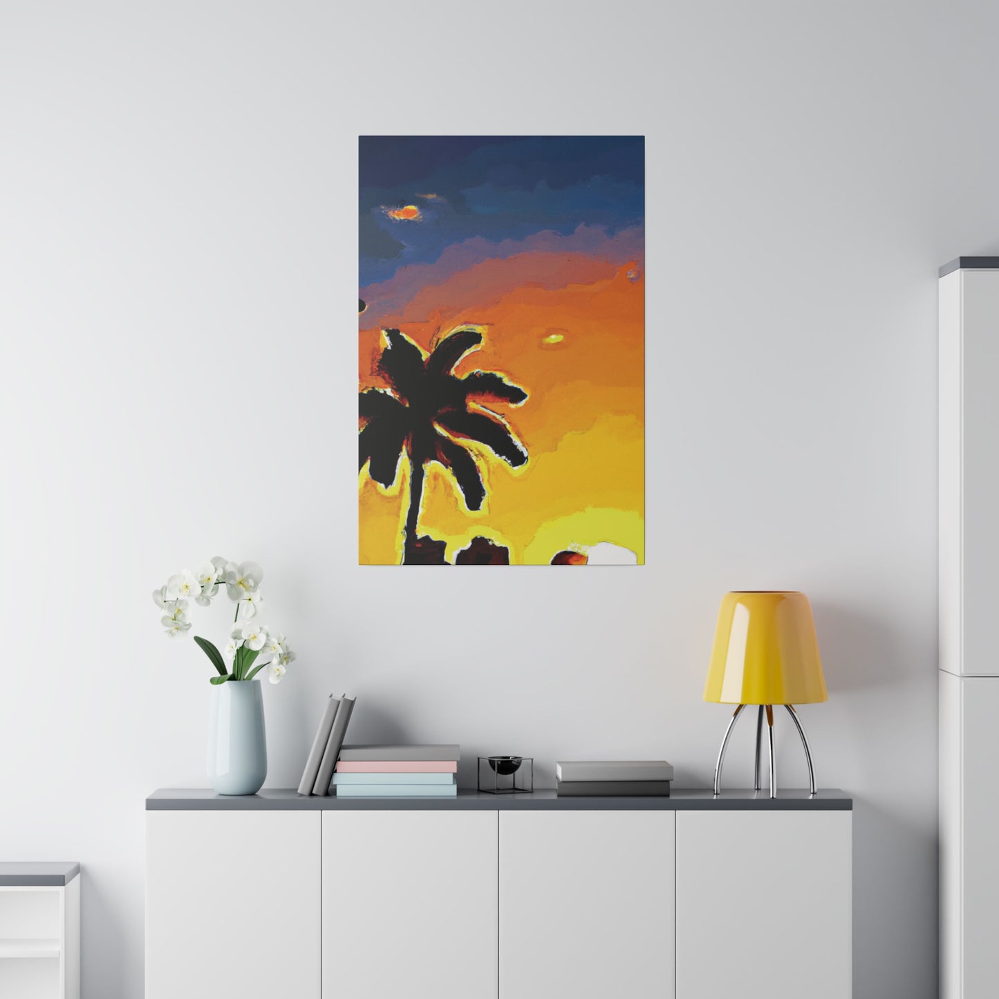 8720W - Miami Beach Sunset Painting Print | Miami | Beach | Sunset | Poster | Home Decor | Wall Art | Canvas