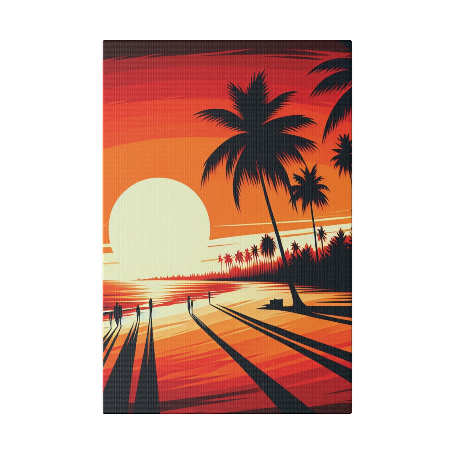 7306Z - miami beach art, sunset background, ocean art work, beach art work, sunset designs, miami beach painting, miami beach print