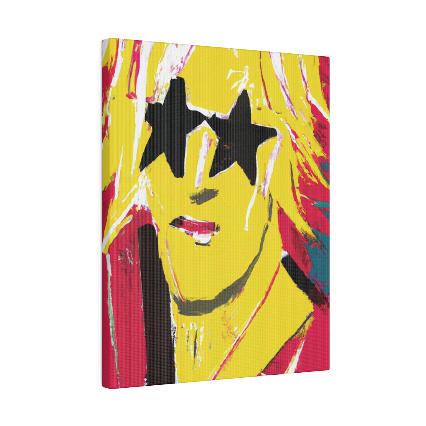 5263T - Rockstar Painting Print | Face | Abstract | Poster | Home Decor | Wall Art | Music Art | Canvas