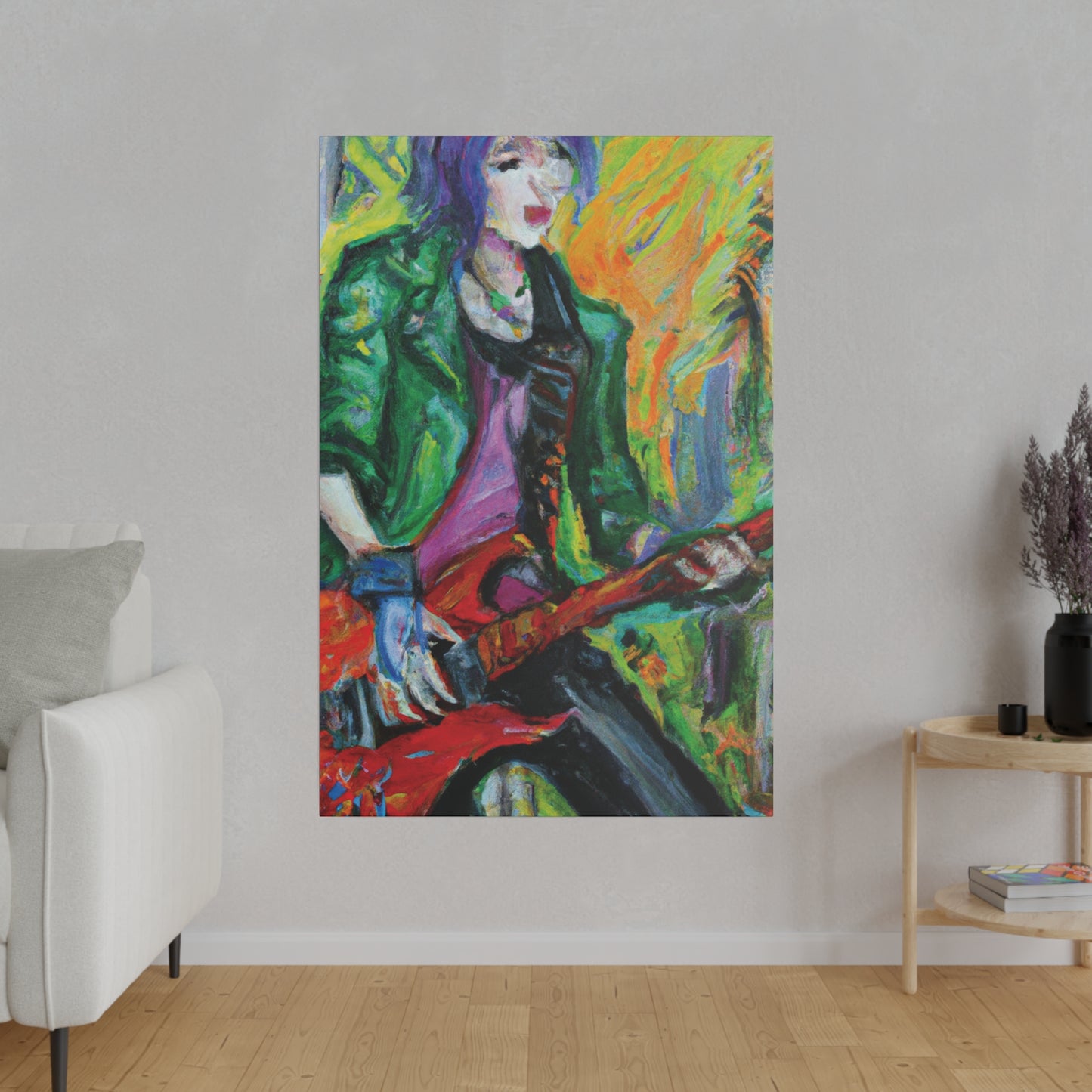 8272F - Rockstar Oil Painting Style Print | Poster | Home Decor | Wall Art | Music Art | Canvas