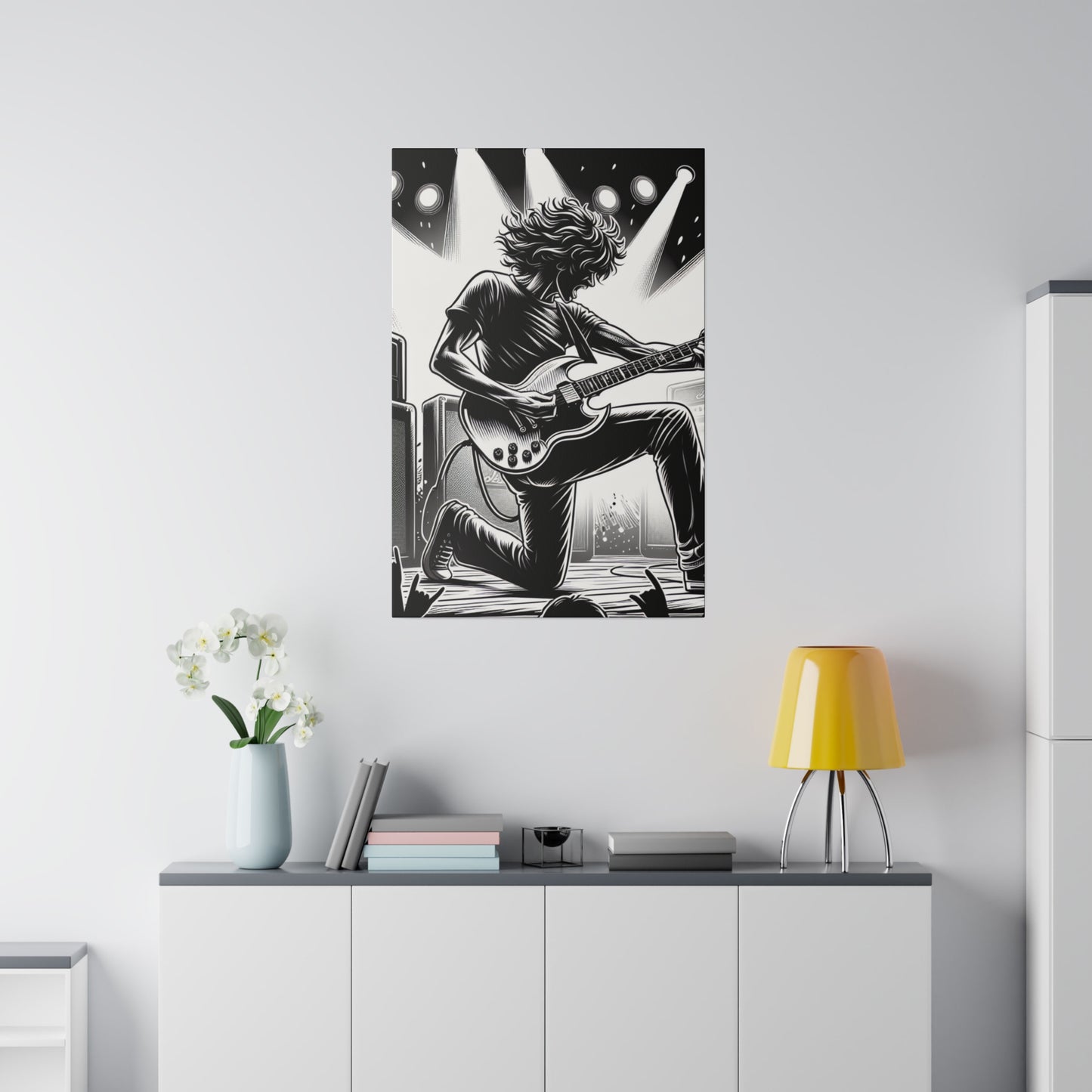 7295Q - music art work, rockstar gifts, musician gift ideas, guitar art work, guitar artwork, guitar wall art canvas, playing guitar, decor