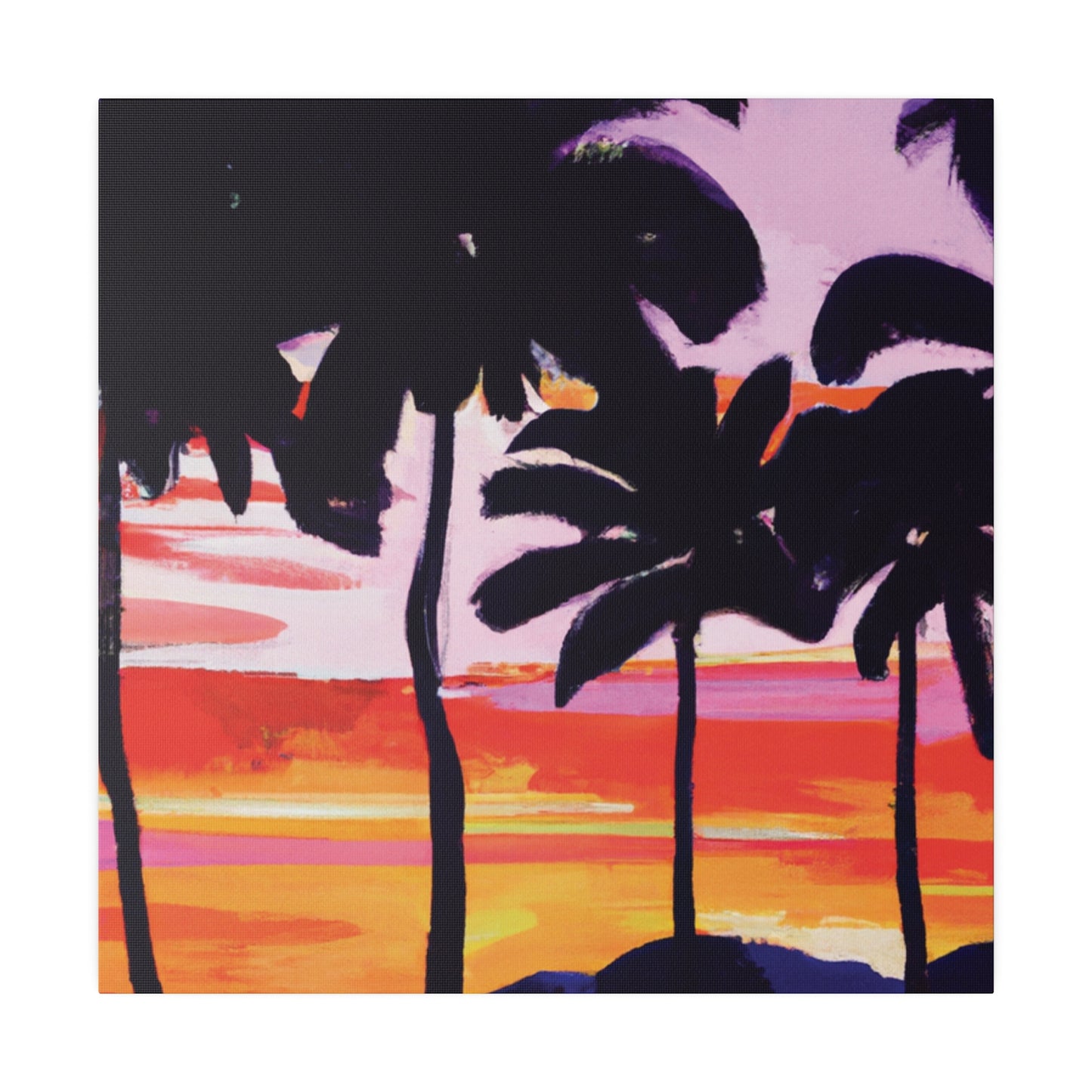 2948T - Miami Beach Sunset Painting Print | Miami | Beach | Sunset | Poster | Home Decor | Wall Art | Canvas