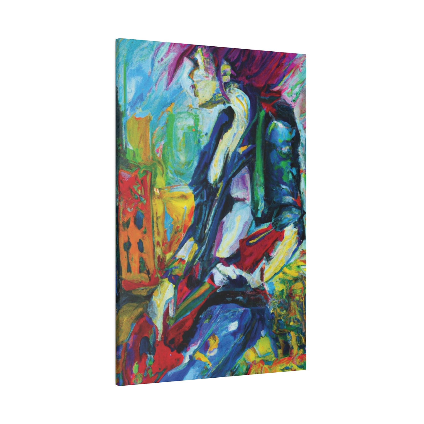 298T - Rockstar Oil Painting Style Print | Poster | Home Decor | Wall Art | Music Art | Canvas