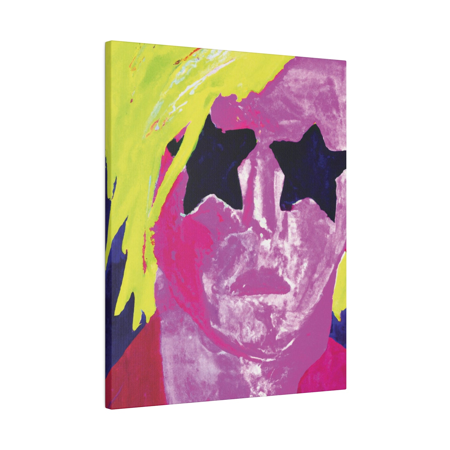 7563W - Rockstar Painting Print | Face | Abstract | Poster | Home Decor | Wall Art | Music Art | Canvas