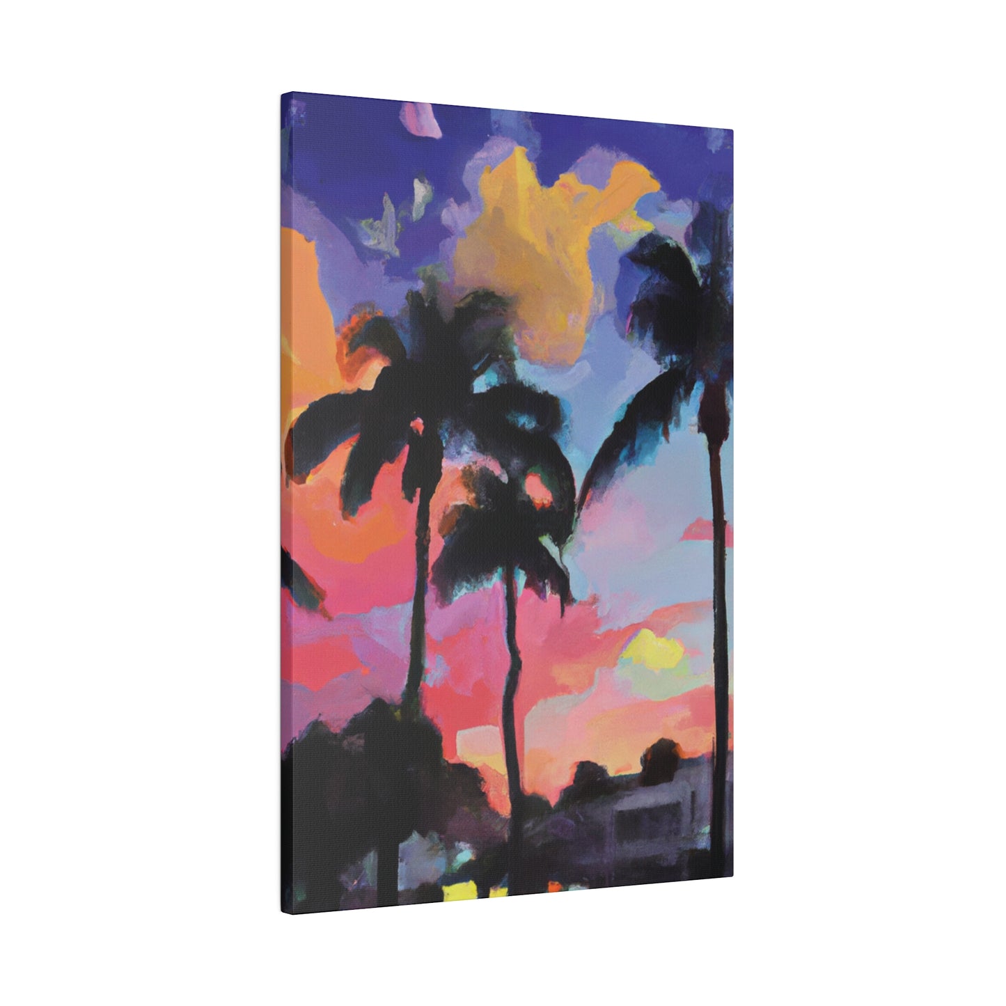 5334Q - Miami Beach Sunset Painting Print | Miami | Beach | Sunset | Poster | Home Decor | Wall Art | Canvas