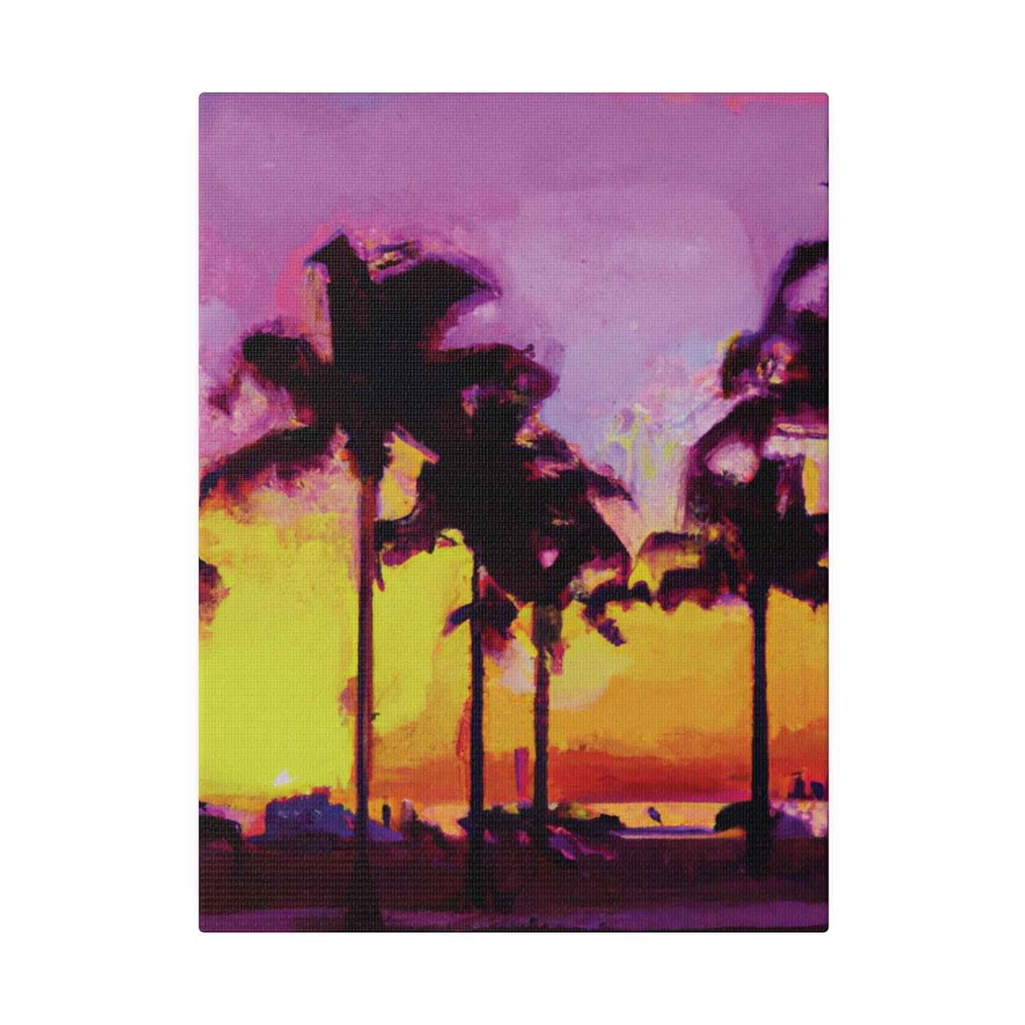 3958L - Miami Beach Sunset Painting Print | Miami | Beach | Sunset | Poster | Home Decor | Wall Art | Canvas