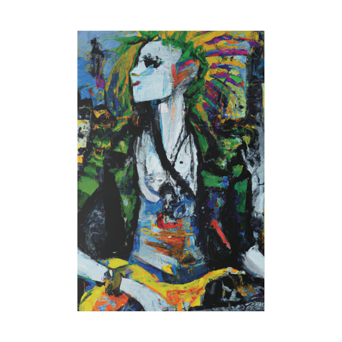 2708A - Rockstar Oil Painting Style Print | Poster | Home Decor | Wall Art | Music Art | Canvas