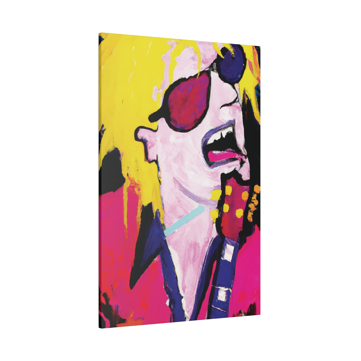 5843S - Rockstar Painting Print | Face | Abstract | Poster | Home Decor | Wall Art | Music Art | Canvas