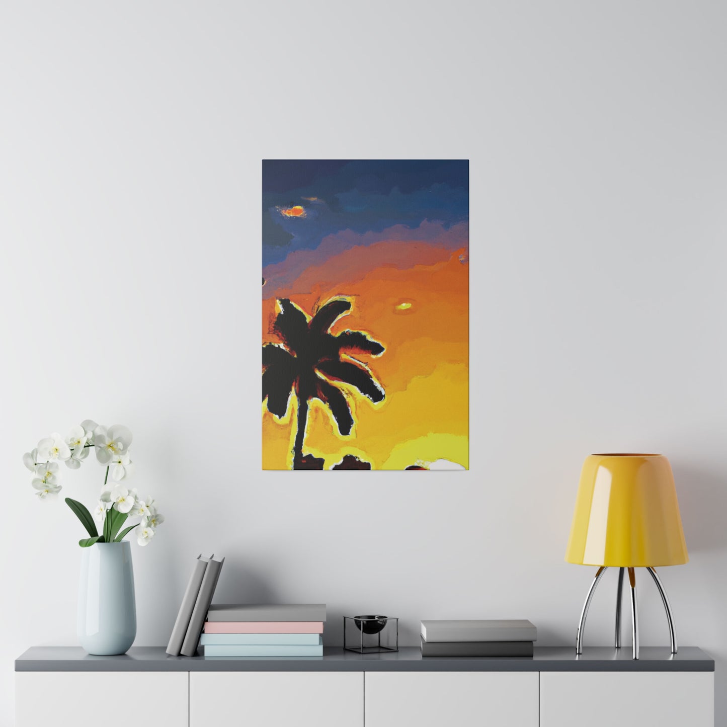 8720W - Miami Beach Sunset Painting Print | Miami | Beach | Sunset | Poster | Home Decor | Wall Art | Canvas