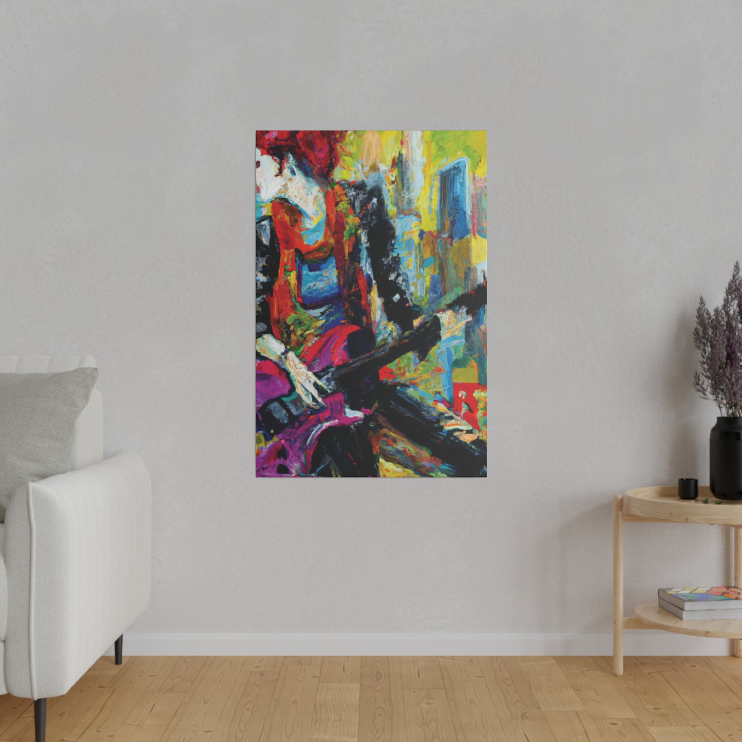 7692O - Rockstar Oil Painting Style Print | Poster | Home Decor | Wall Art | Music Art | Canvas