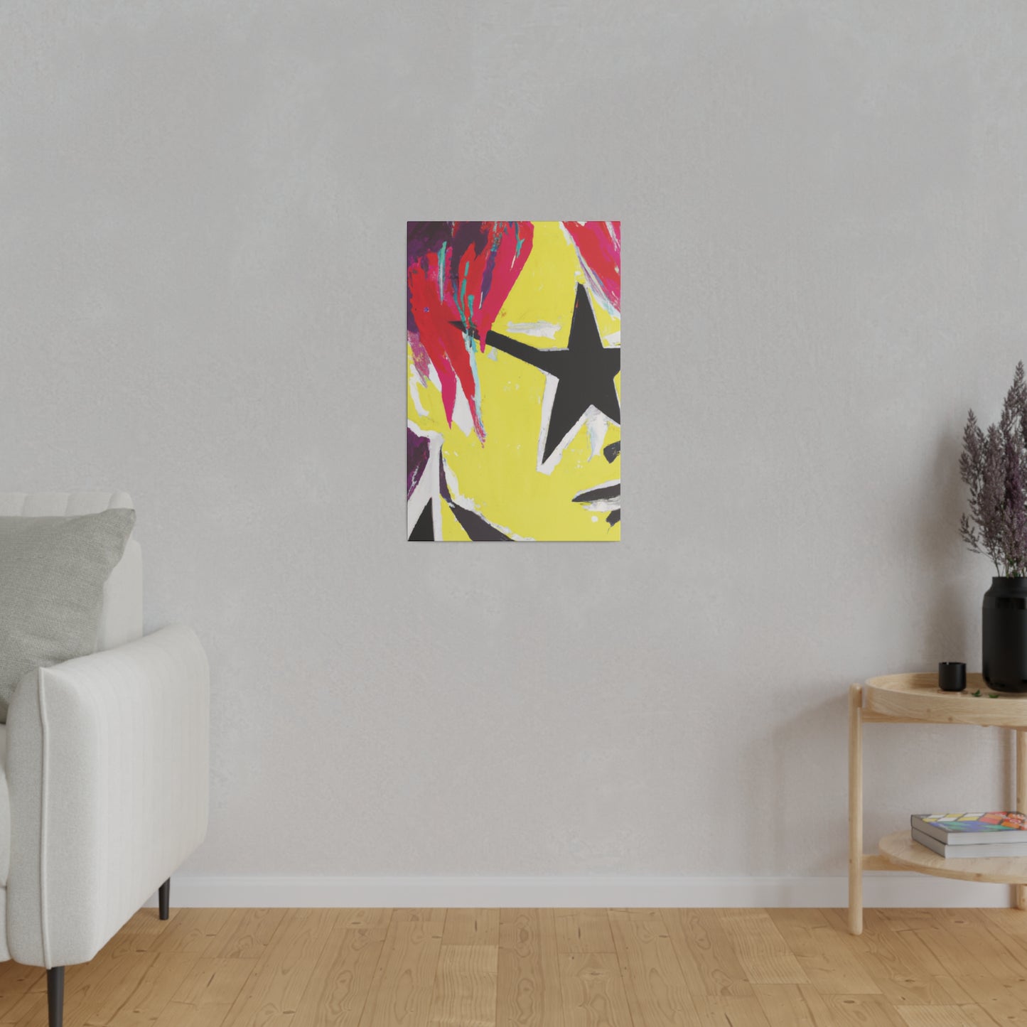 8768M - Rockstar Painting Print | Face | Abstract | Poster | Home Decor | Wall Art | Music Art | Canvas
