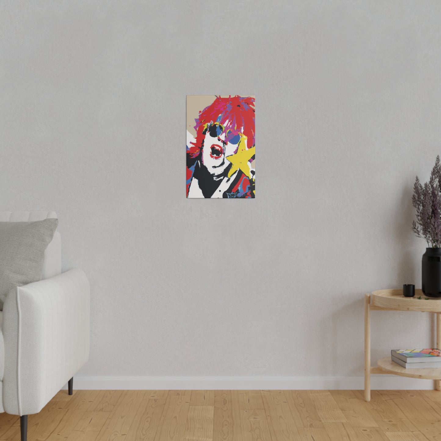 8717H - Rockstar Painting Print | Face | Abstract | Poster | Home Decor | Wall Art | Music Art | Canvas