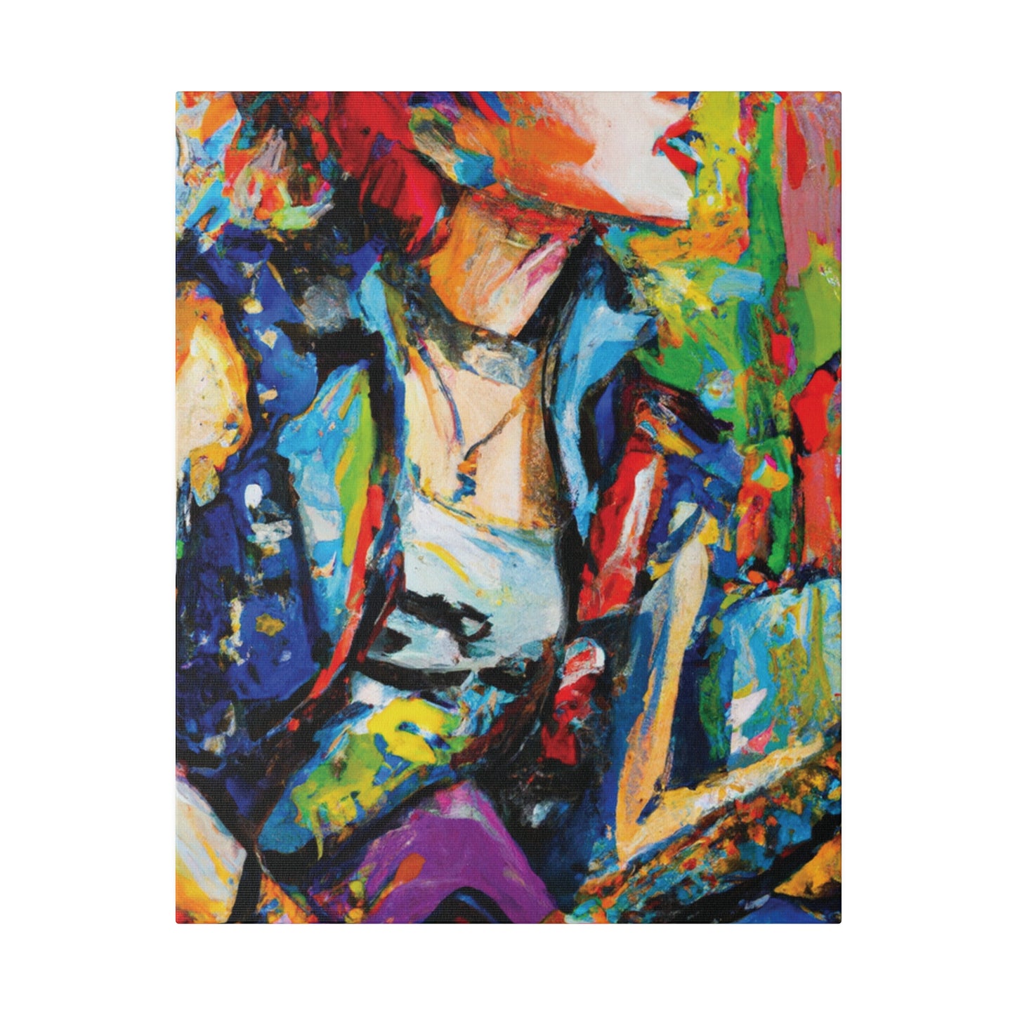 1135V - Rockstar Oil Painting Style Print | Poster | Home Decor | Wall Art | Music Art | Canvas