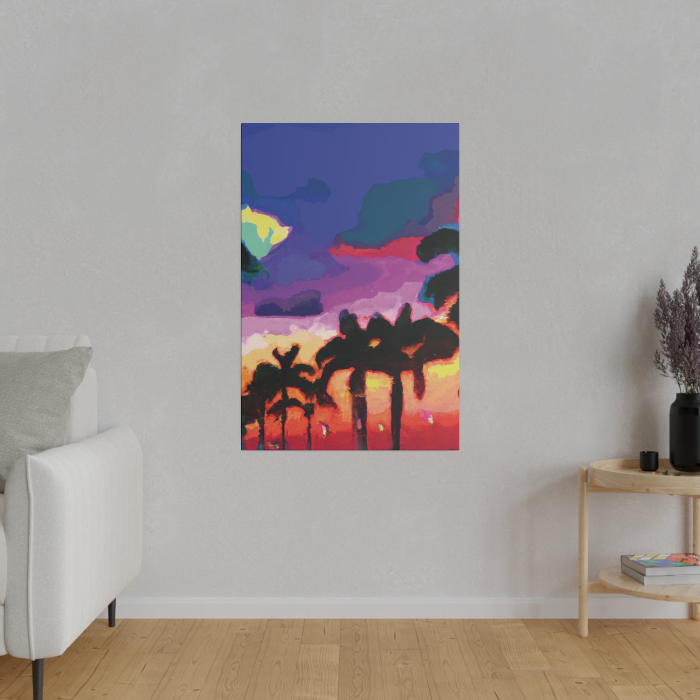 2520H - Miami Beach Sunset Painting Print | Miami | Beach | Sunset | Poster | Home Decor | Wall Art | Canvas