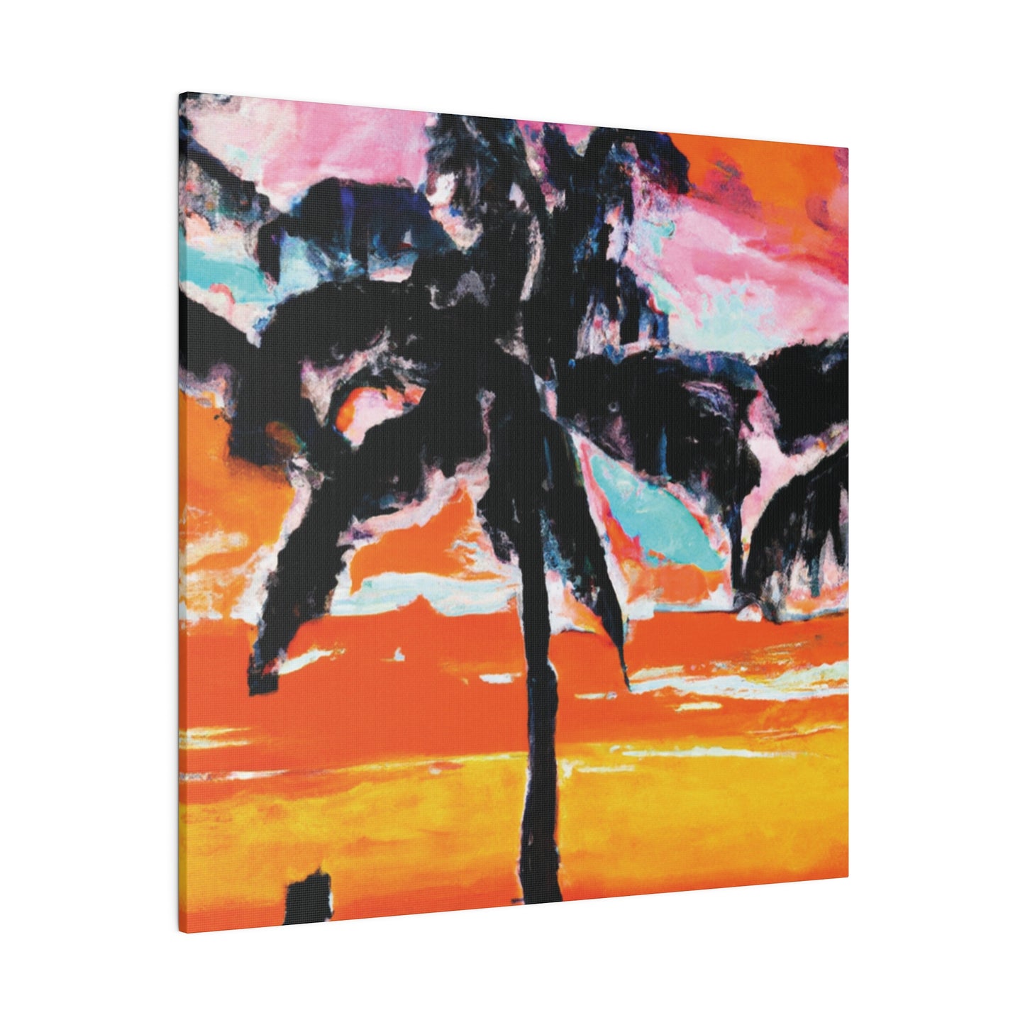 8371S - Miami Beach Sunset Painting Print | Miami | Beach | Sunset | Poster | Home Decor | Wall Art | Canvas