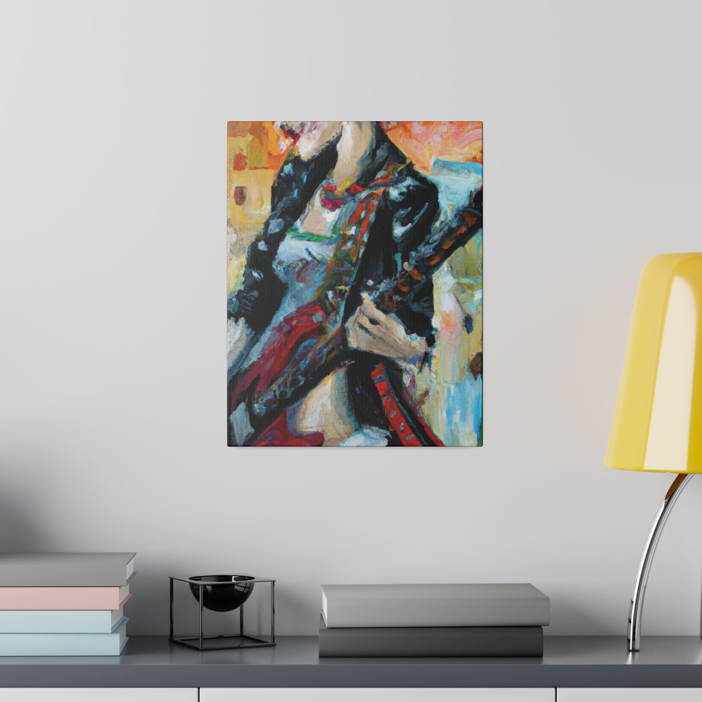 732X - Rockstar Oil Painting Style Print | Poster | Home Decor | Wall Art | Music Art | Canvas