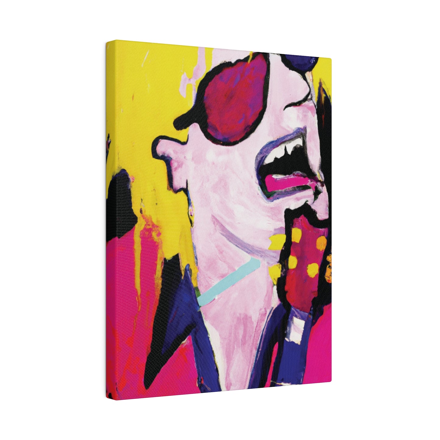 5843S - Rockstar Painting Print | Face | Abstract | Poster | Home Decor | Wall Art | Music Art | Canvas