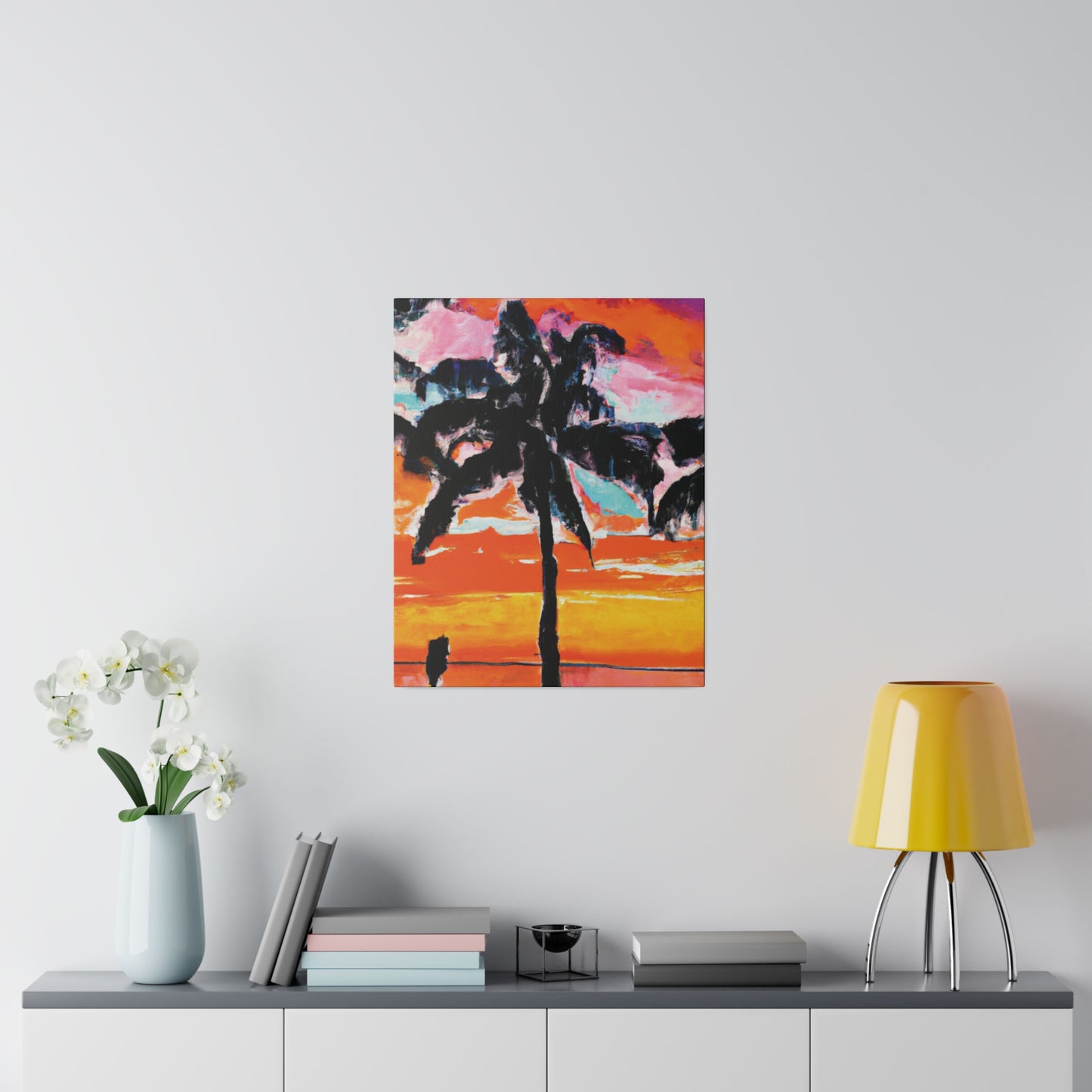 8371S - Miami Beach Sunset Painting Print | Miami | Beach | Sunset | Poster | Home Decor | Wall Art | Canvas