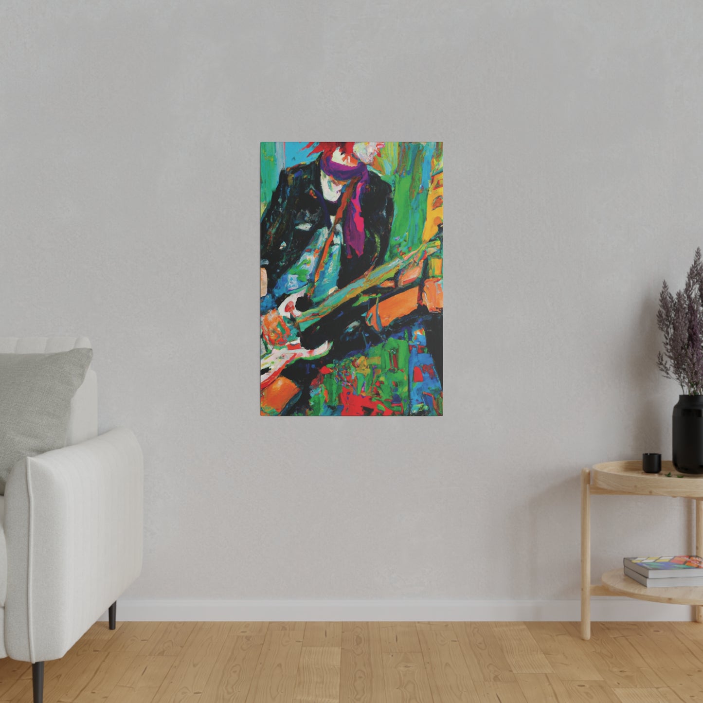 6595X - Rockstar Oil Painting Style Print | Poster | Home Decor | Wall Art | Music Art | Canvas