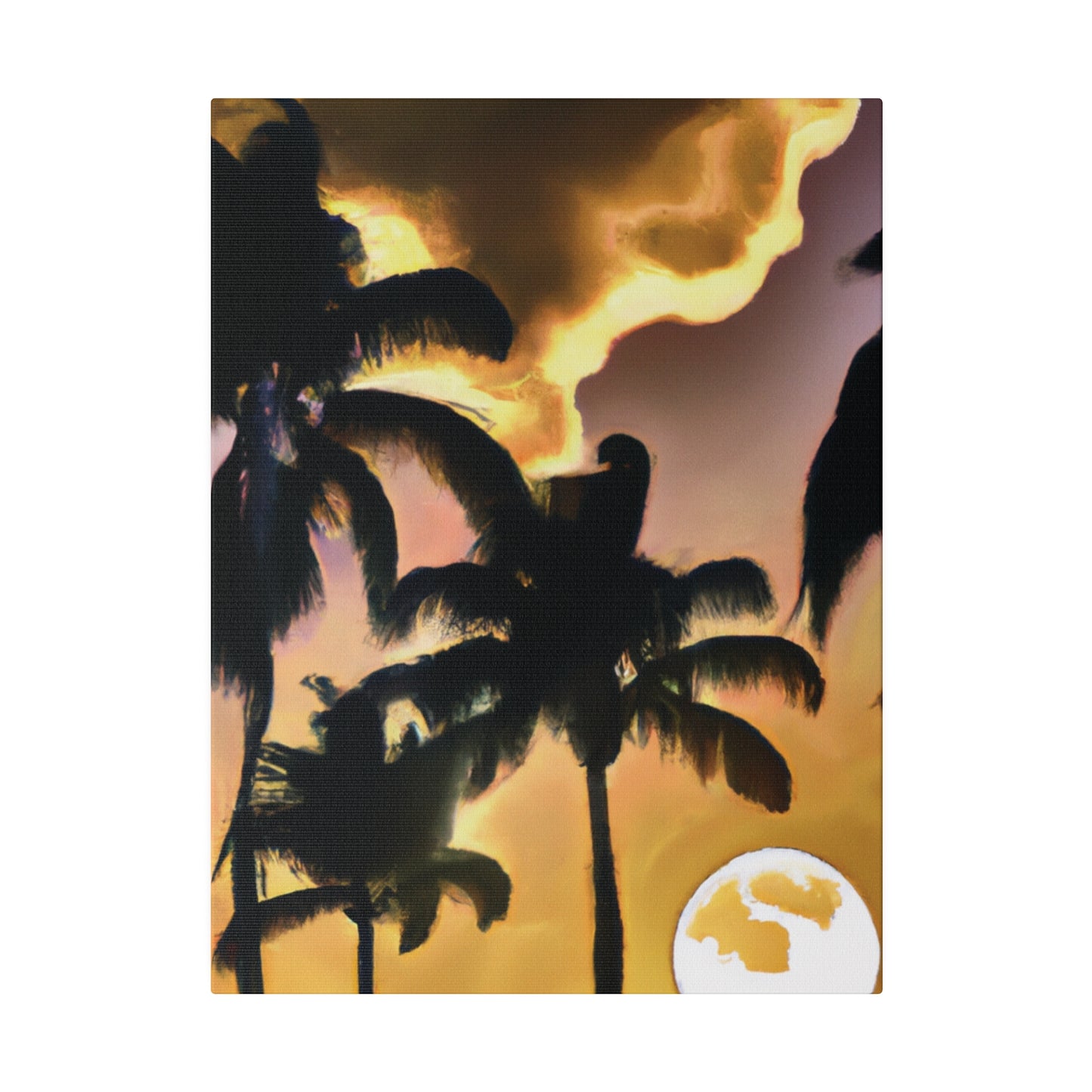 6382Q - Miami Beach Sunset Painting Print | Miami | Beach | Sunset | Poster | Home Decor | Wall Art | Canvas