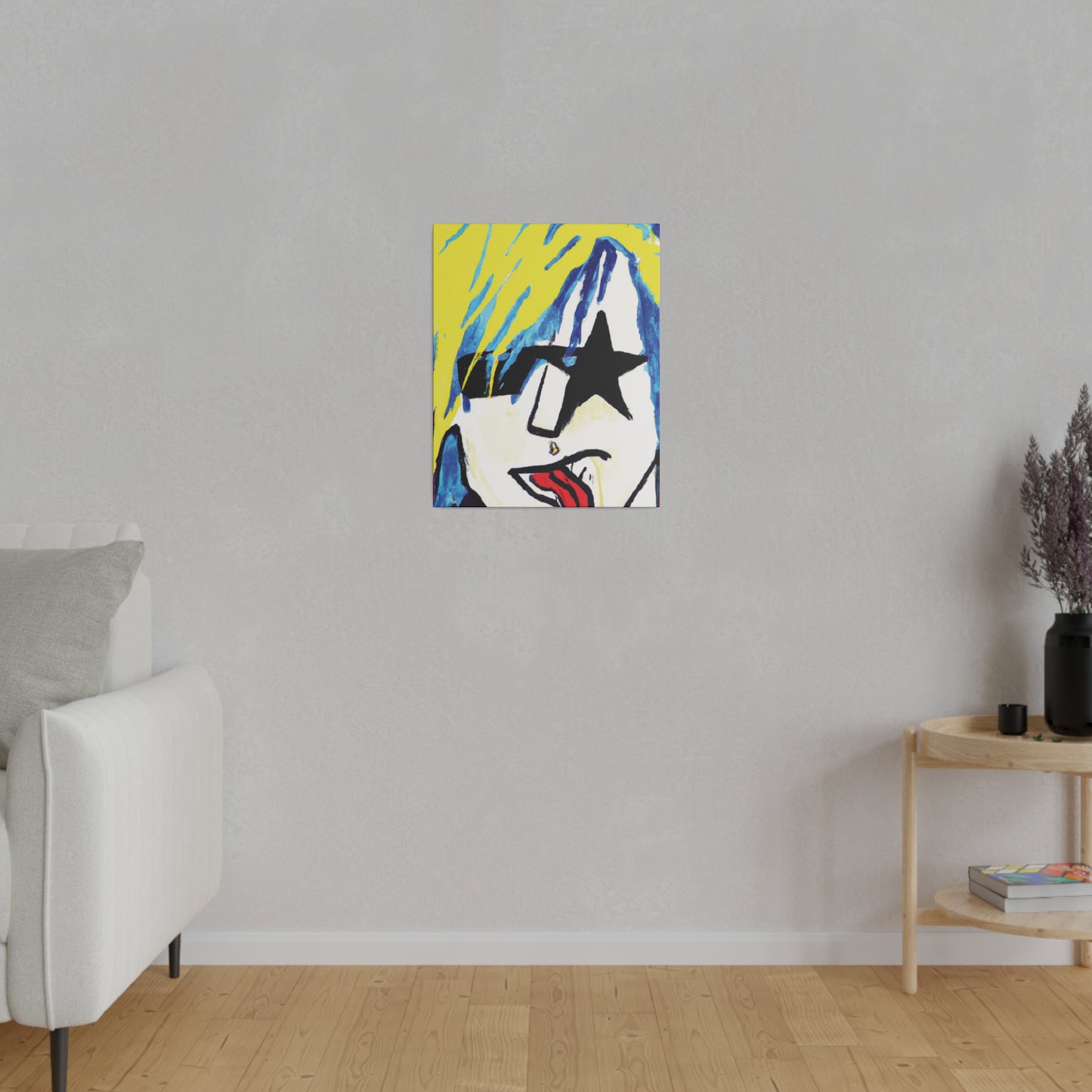 8584V - Rockstar Painting Print | Face | Abstract | Poster | Home Decor | Wall Art | Music Art | Canvas