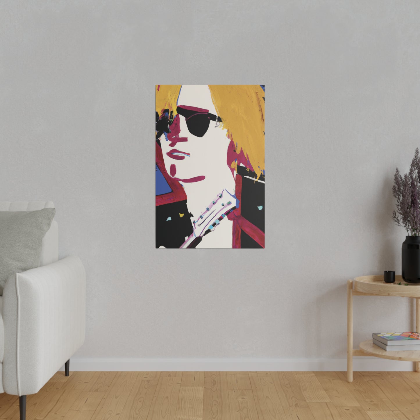 8305A - Rockstar Painting Print | Face | Abstract | Poster | Home Decor | Wall Art | Music Art | Canvas