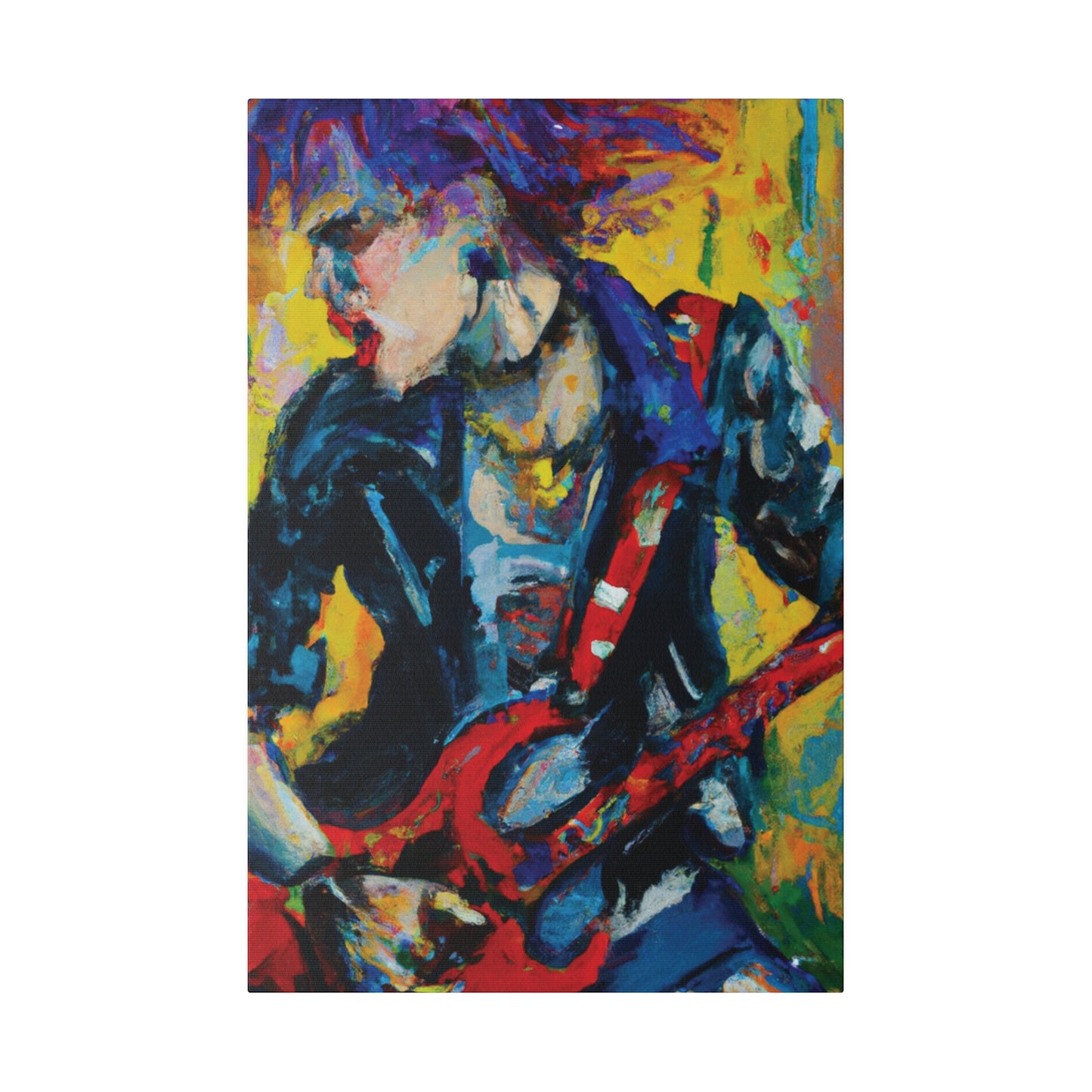 2249F - Rockstar Oil Painting Style Print | Poster | Home Decor | Wall Art | Music Art | Canvas