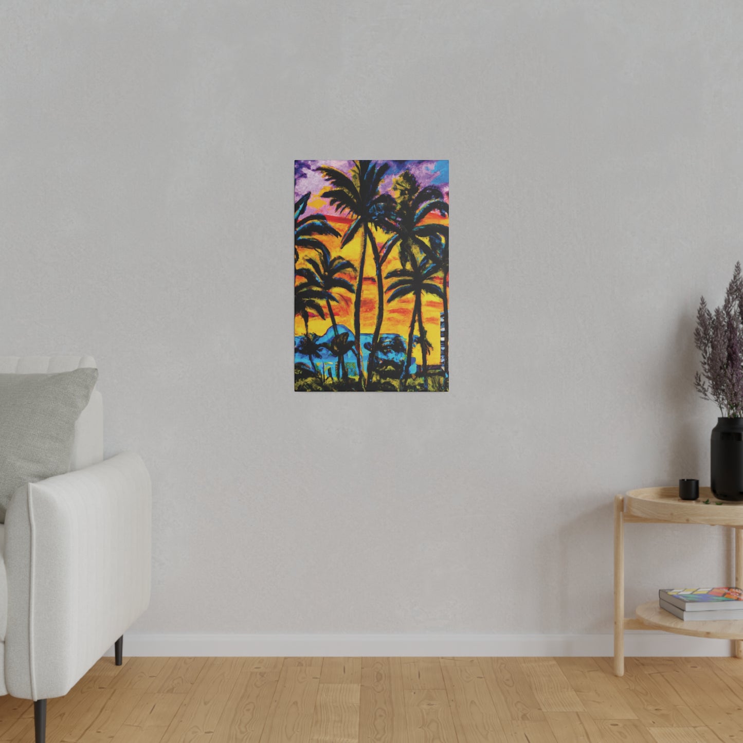 5378U - Miami Beach Sunset Painting Print | Miami | Beach | Sunset | Poster | Home Decor | Wall Art | Canvas