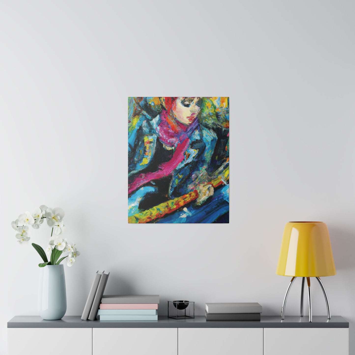 9823X - Rockstar Oil Painting Style Print | Poster | Home Decor | Wall Art | Music Art | Canvas